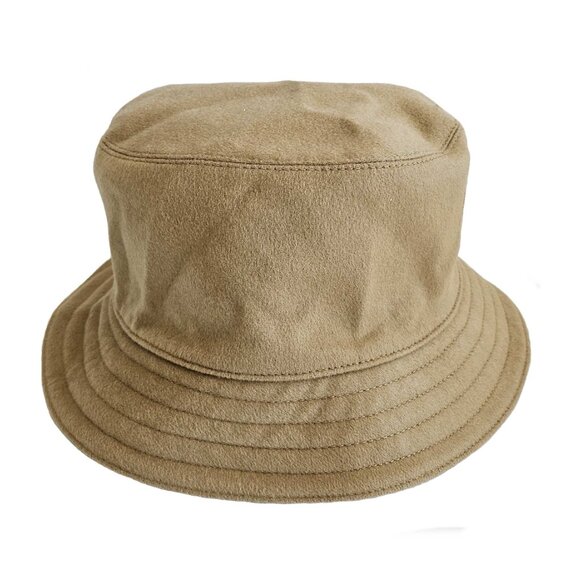 HERMES BEIGE HARPER H SELLIER CASHMERE BUCKET HAT (56) - Picture 2 of 9